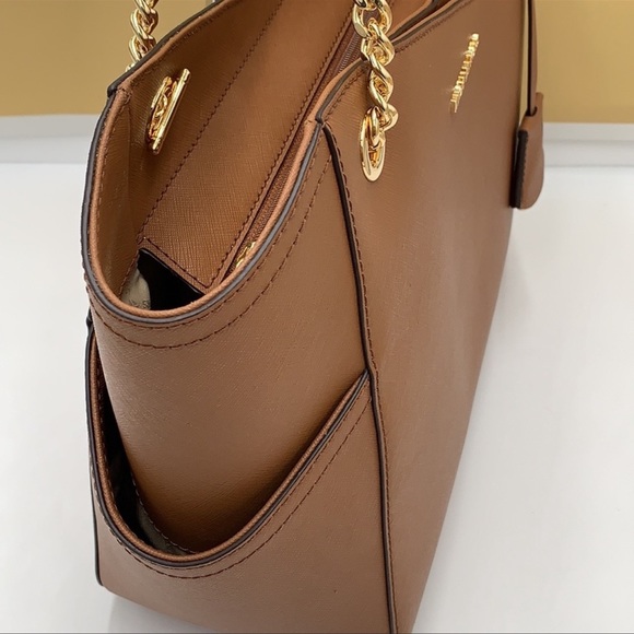 MICHAEL KORS LG X CHAIN SHOULDER TOTE & WALLET SET - Picture 8 of 16